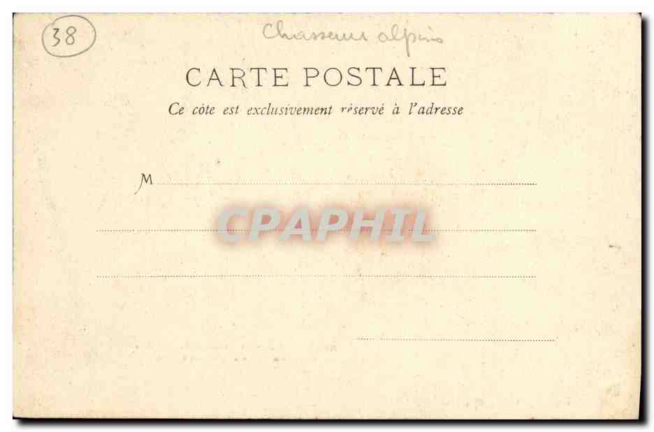 CPA Grande Chartreuse Notre Dame de Casalibus Chasseurs alpins en marches d hiver — Rückseite