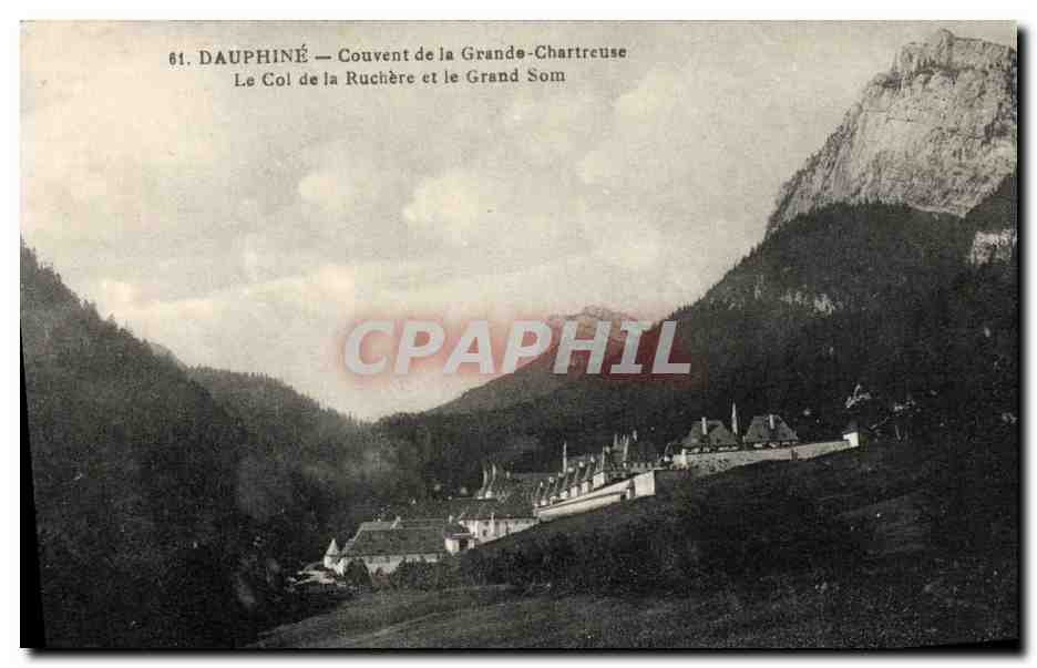 CPA Dauphine Couvent de la Grande Chartreuse Le Col de la Ruchere et le Grand Som