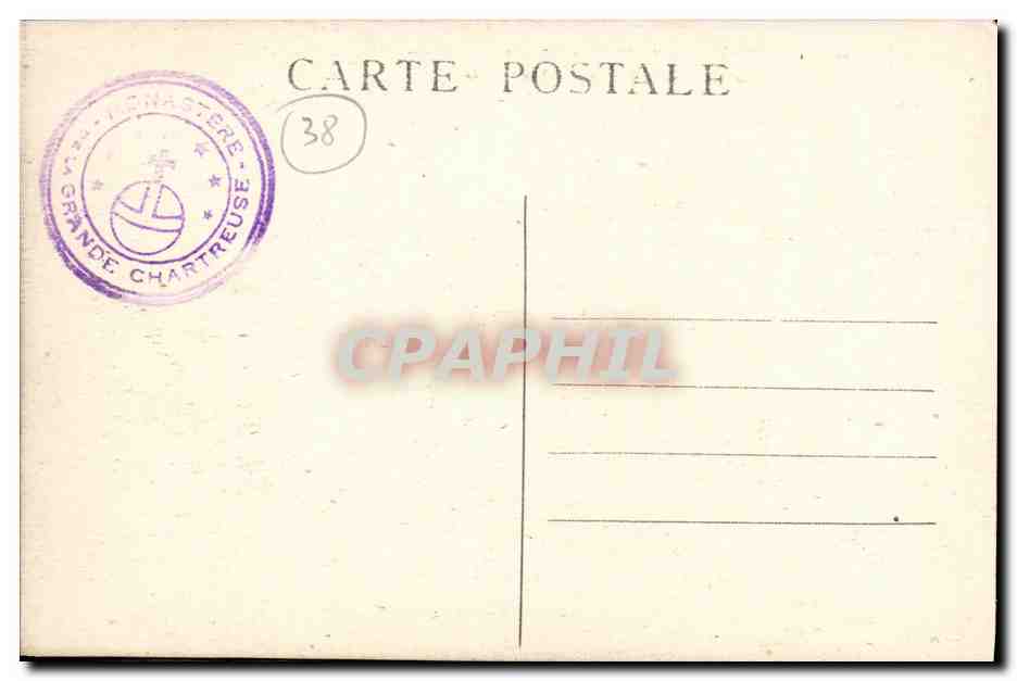 CPA Dauphine Couvent de la Grande Chartreuse Le Col de la Ruchere et le Grand Som — Rückseite