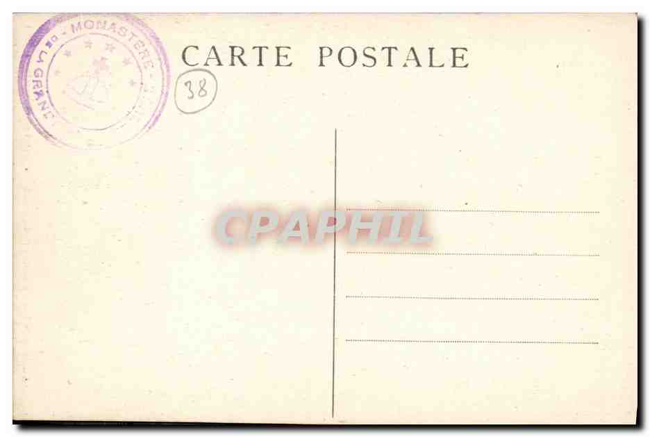 Dauphiné — Le Couvent de la Grande-Chartreuse et le Grand Som — CI.A.V. n°57 — Verso