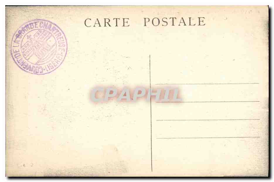 CPA Dauphine Couvent de la Grande Chartreuse Cellule d un Moine — Rückseite