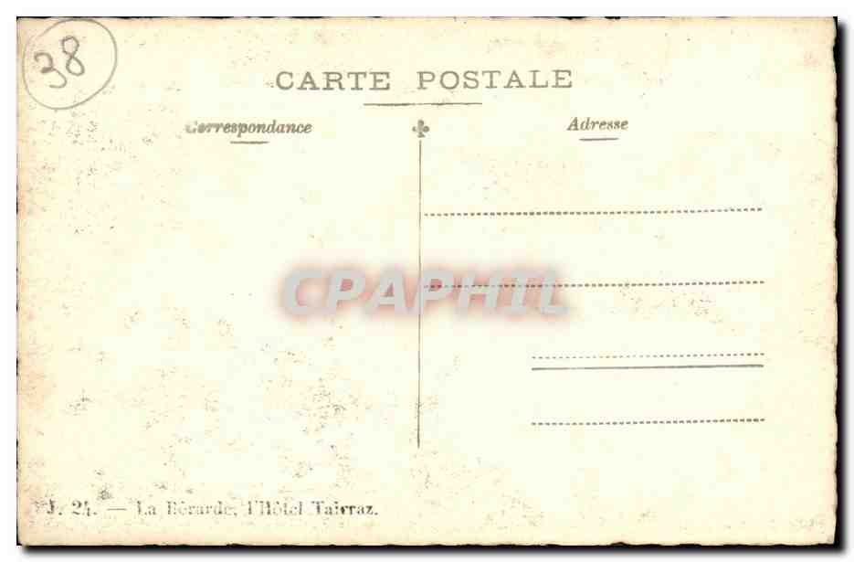 CPA La Berarde L Hotel Tairraz — Rückseite