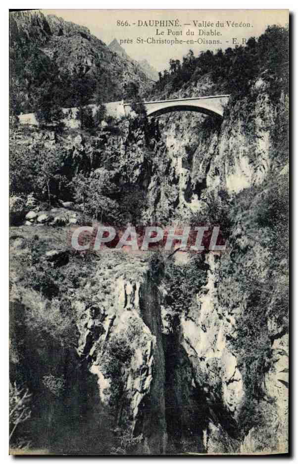 Pont du Diable — Vallée du Vénéon — Dauphiné — Éditeur E. R. n° 866