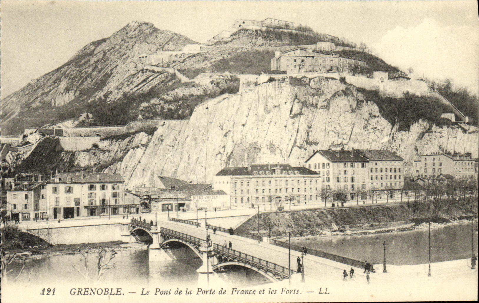 CPA Grenoble Le Pont de la Porte de France et les Forts
