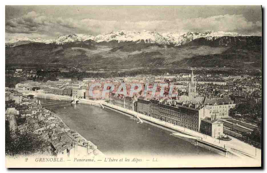 CPA Grenoble Panorama L Isere et les Alpes