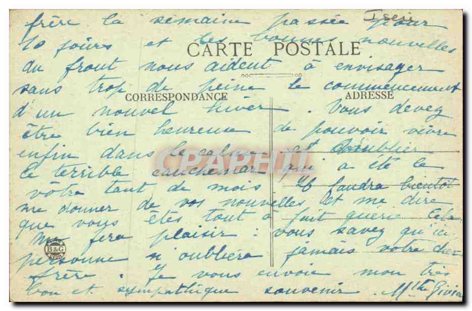 La Chaîne des Alpes vue des Bords de l'Isère — Grenoble — E.R. — Verso