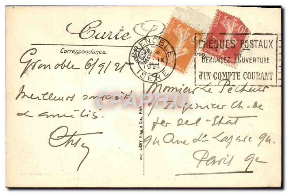 Grenoble — Sainte-Marie-d'En-Haut et le Quai Perrière — Édition des Galeries Moderées, n° 188 — Rückseite