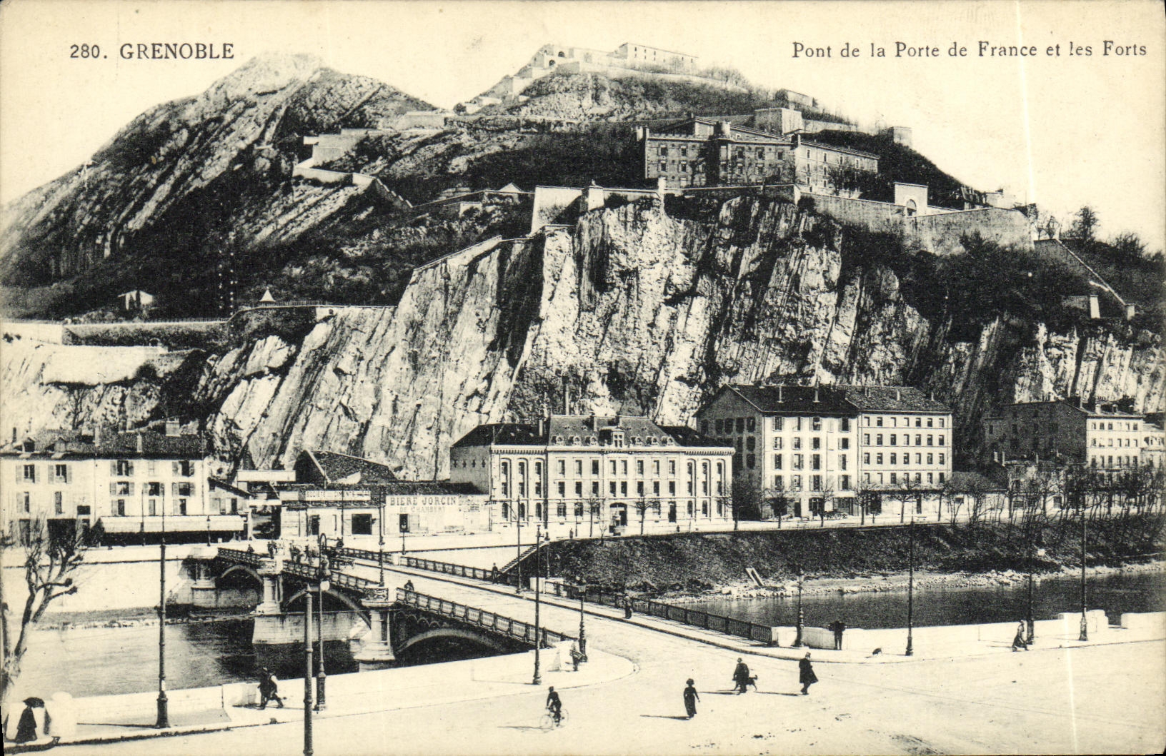 Grenoble — Pont de la Porte de France et les Forts — P. Gaude, phot.-édit. Grenoble, n° 280