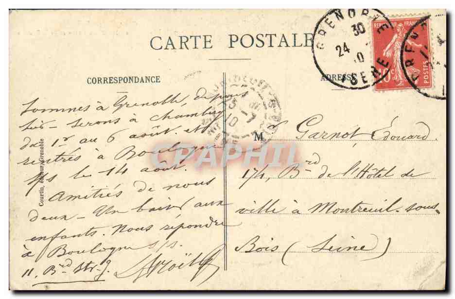 Grenoble — Le Pont de l'Esplanade — Les Forts Rabot et de la Bastille — Dépôt d'Éléments Postes France — Reverso