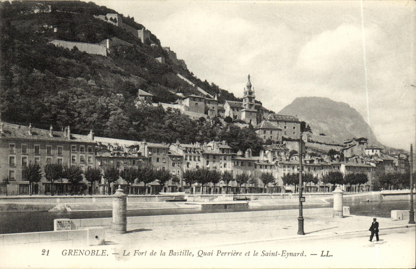Grenoble — Le Fort de la Bastille, Quai Perrière et le Saint-Eynard — LL.