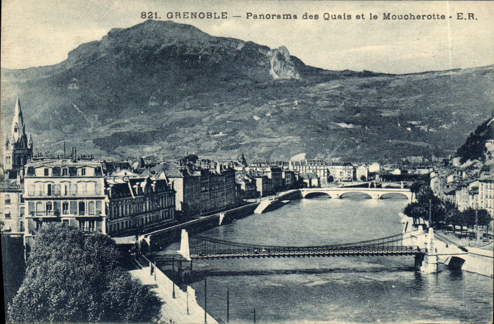 Grenoble — Panorama des Quais et le Moucherotte — E.R. n°821