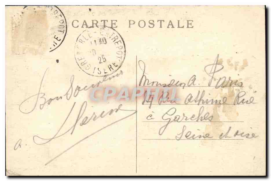 Grenoble — Panorama des Quais et le Moucherotte — E.R. n°821 — Achterkant