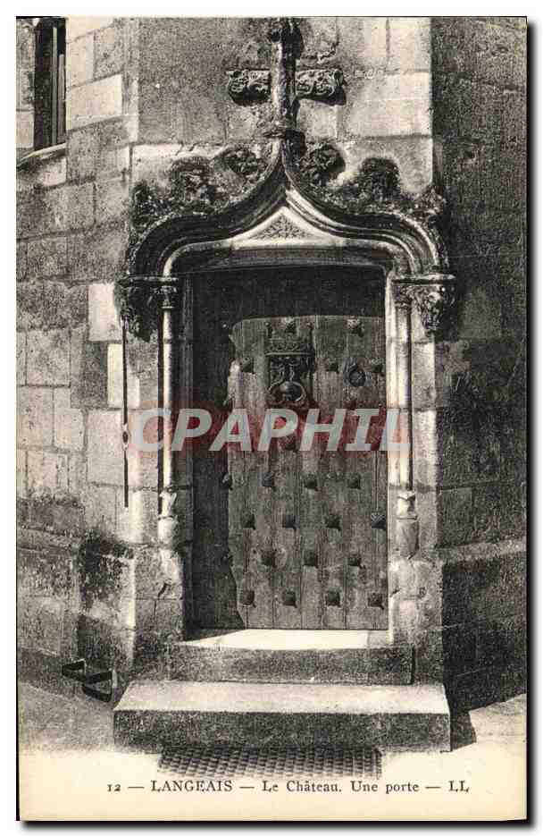 CPA Langeais Le Chateau Une Porte