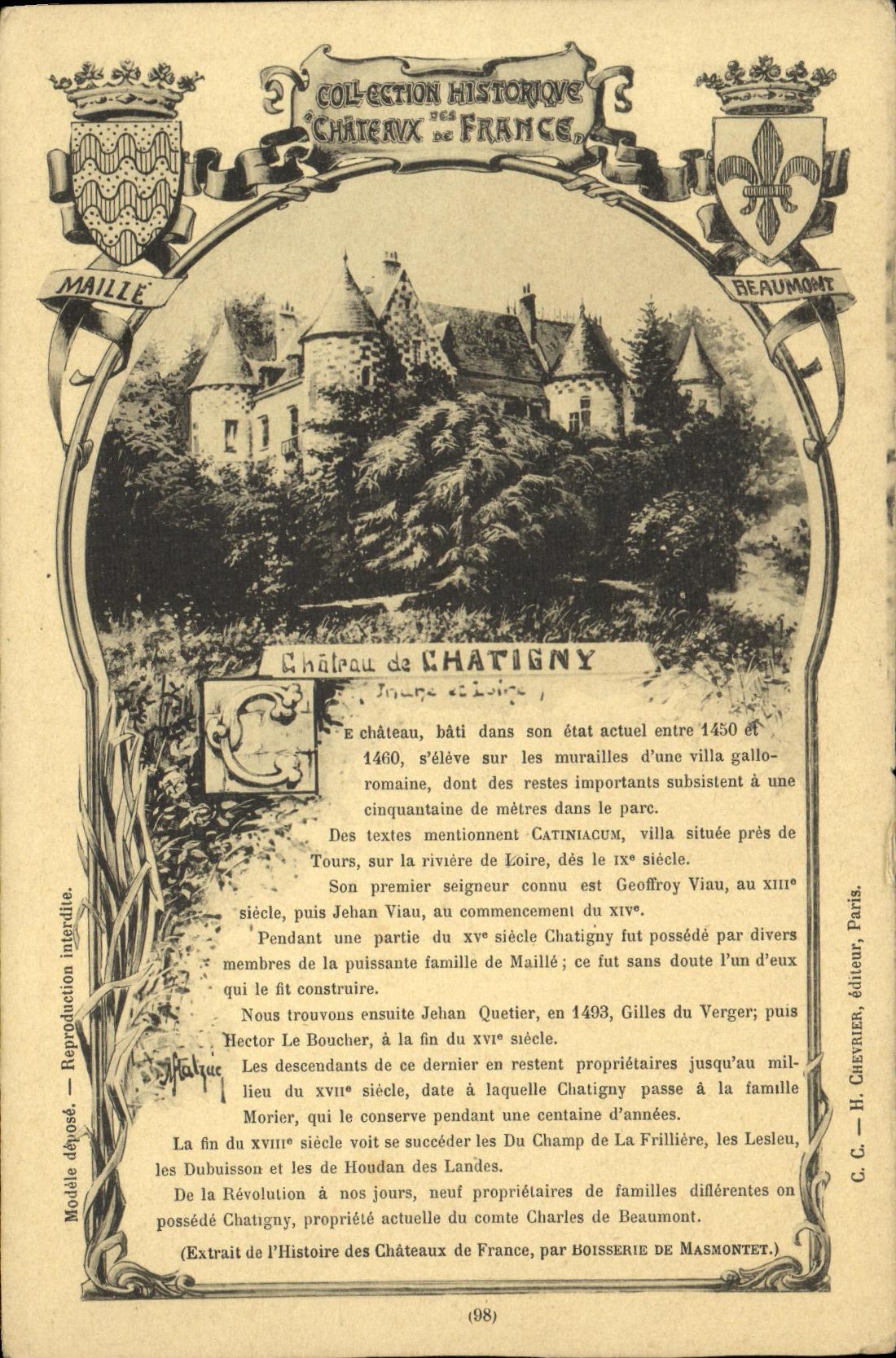 CPA Chateaud e Chatigny Maille Beaumont