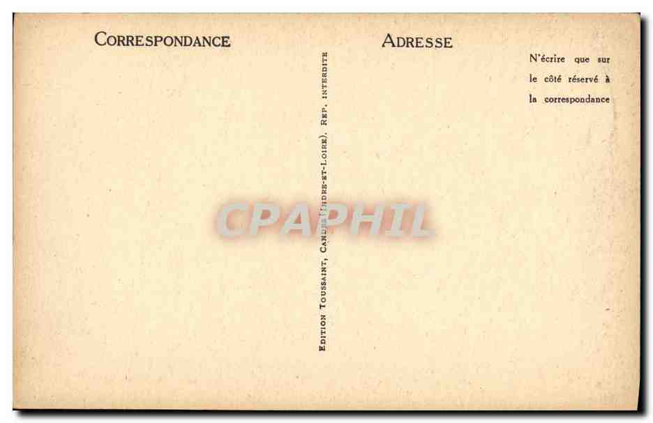 CPA Candes Porche de l Eglise Commencee en 1175 — Rückseite