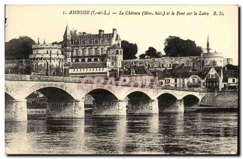 CPA Amboise Le Chateau et le Pont sur la Loire