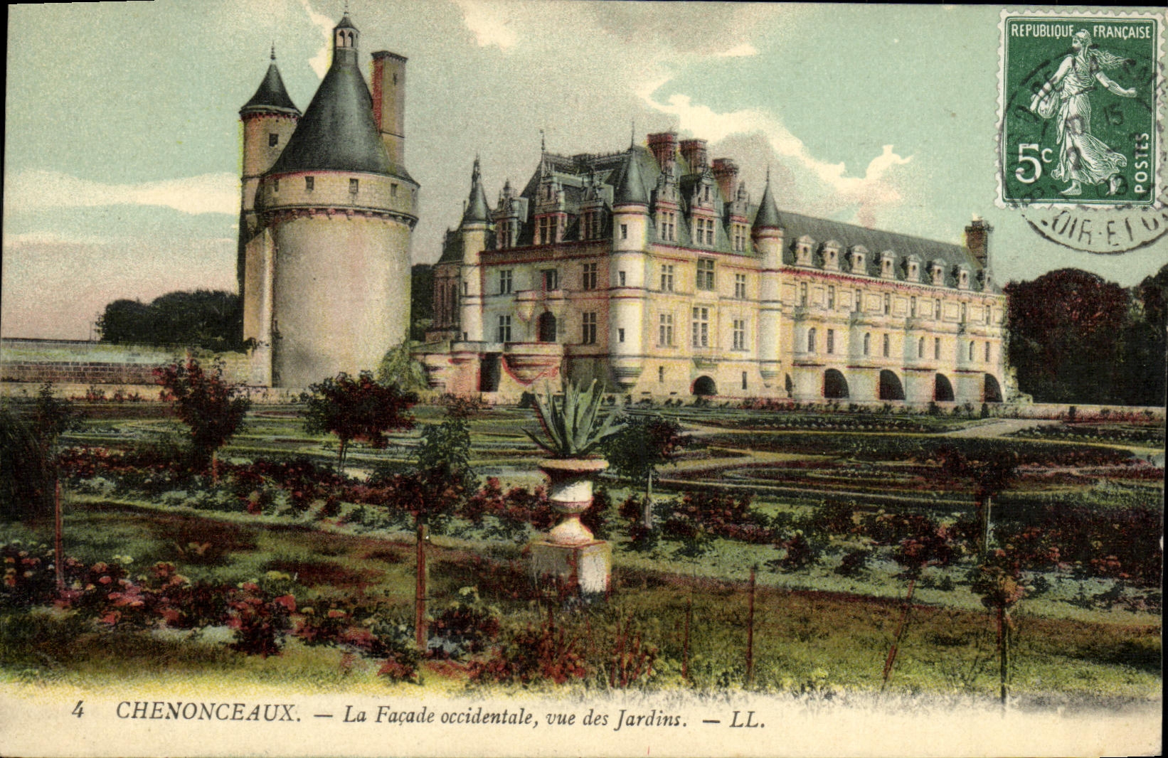 CPA Chenonceaux La Facade Occidentale Vue Des Jardins