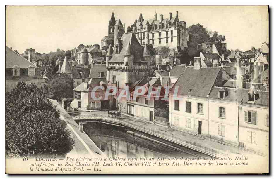 CPA Environs De Loches Vue Generale Vers le Chateau 