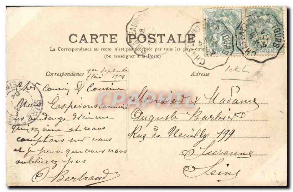 CPA Loches La Tour Louis XI — Rückseite