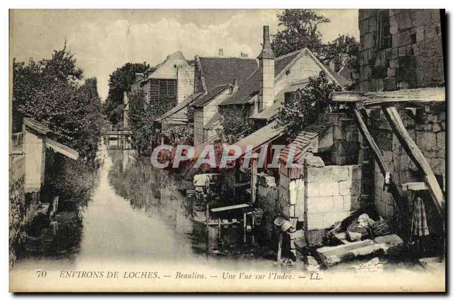 CPA Environs de Loches De Beaulieu Une Vue Sur L Indre
