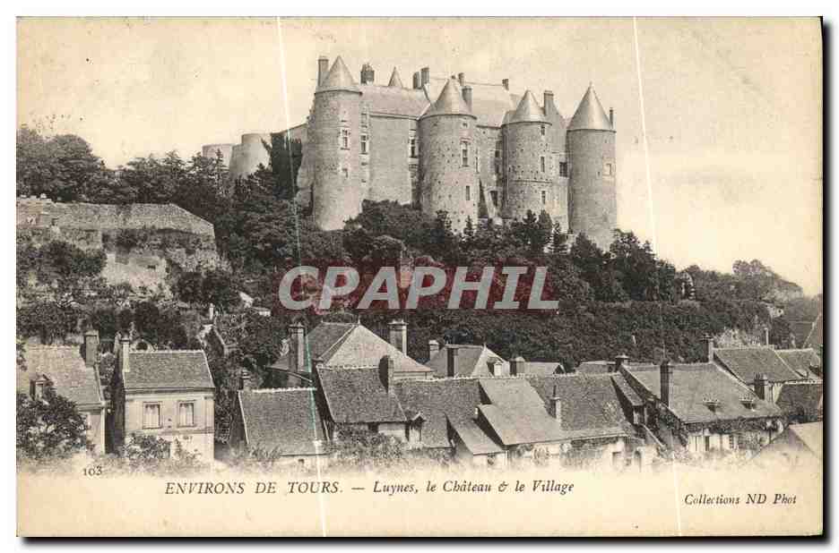 CPA Environs de Tours Luynes Le Chateau le Village