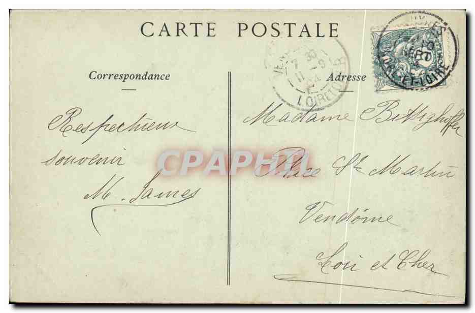 CPA Environs de Tours Luynes Le Chateau le Village — Rückseite