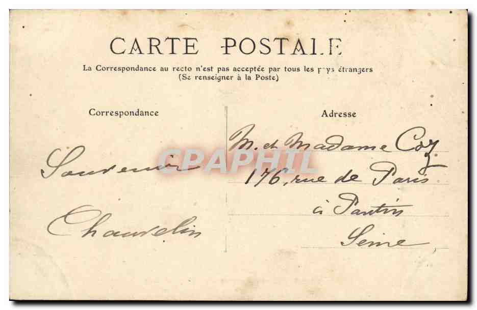 CPA Tours Pont Suspendu Saint symphorien — Rückseite