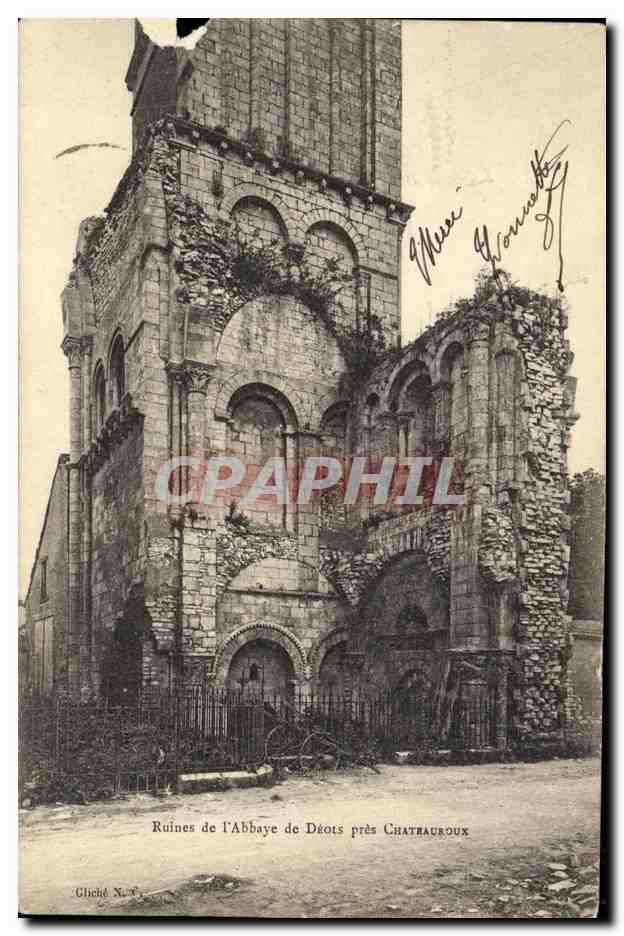 Ruines de l'Abbaye de Déots près Chataudoux — cliché N°7 — éditeur non identifié