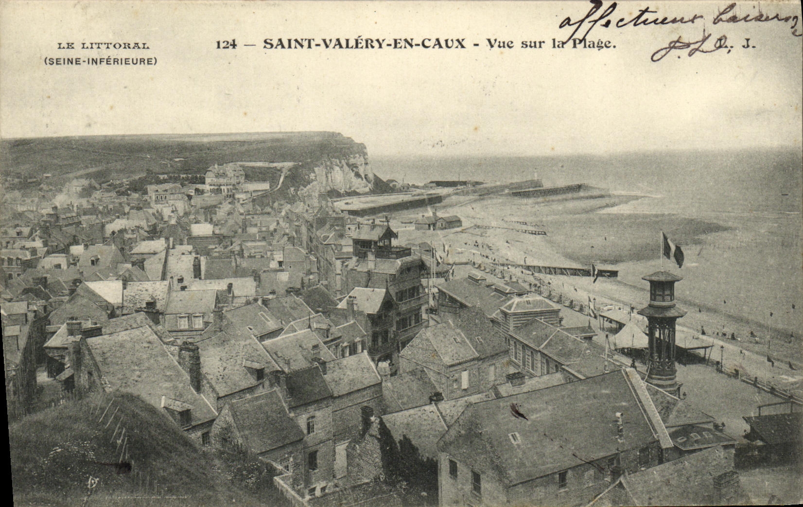 CPA Saint Valery En Caux Vue Sur la Plage