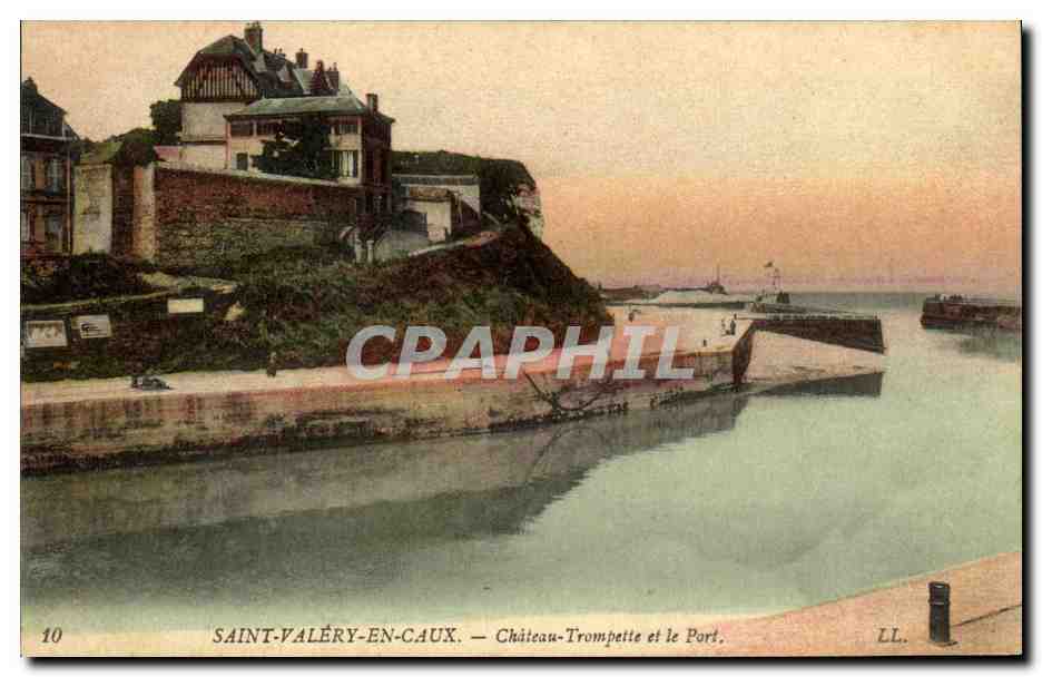 CPA Saint Valery En Caux Chateau Trompette et le Port