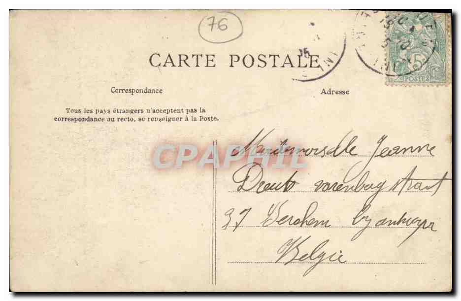 CPA Rouen Abside et Fieche de la Cathedrale — Rückseite