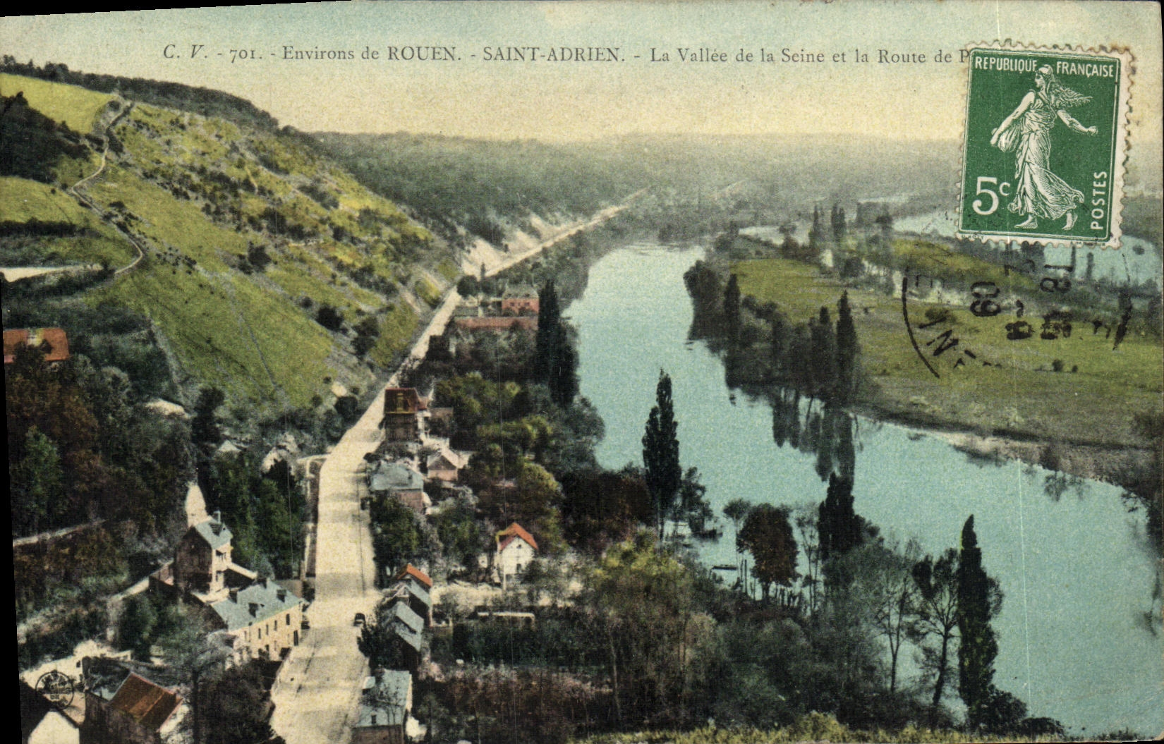 CPA Environs de Rouen Saint Adrien La Vallee de la Seine 