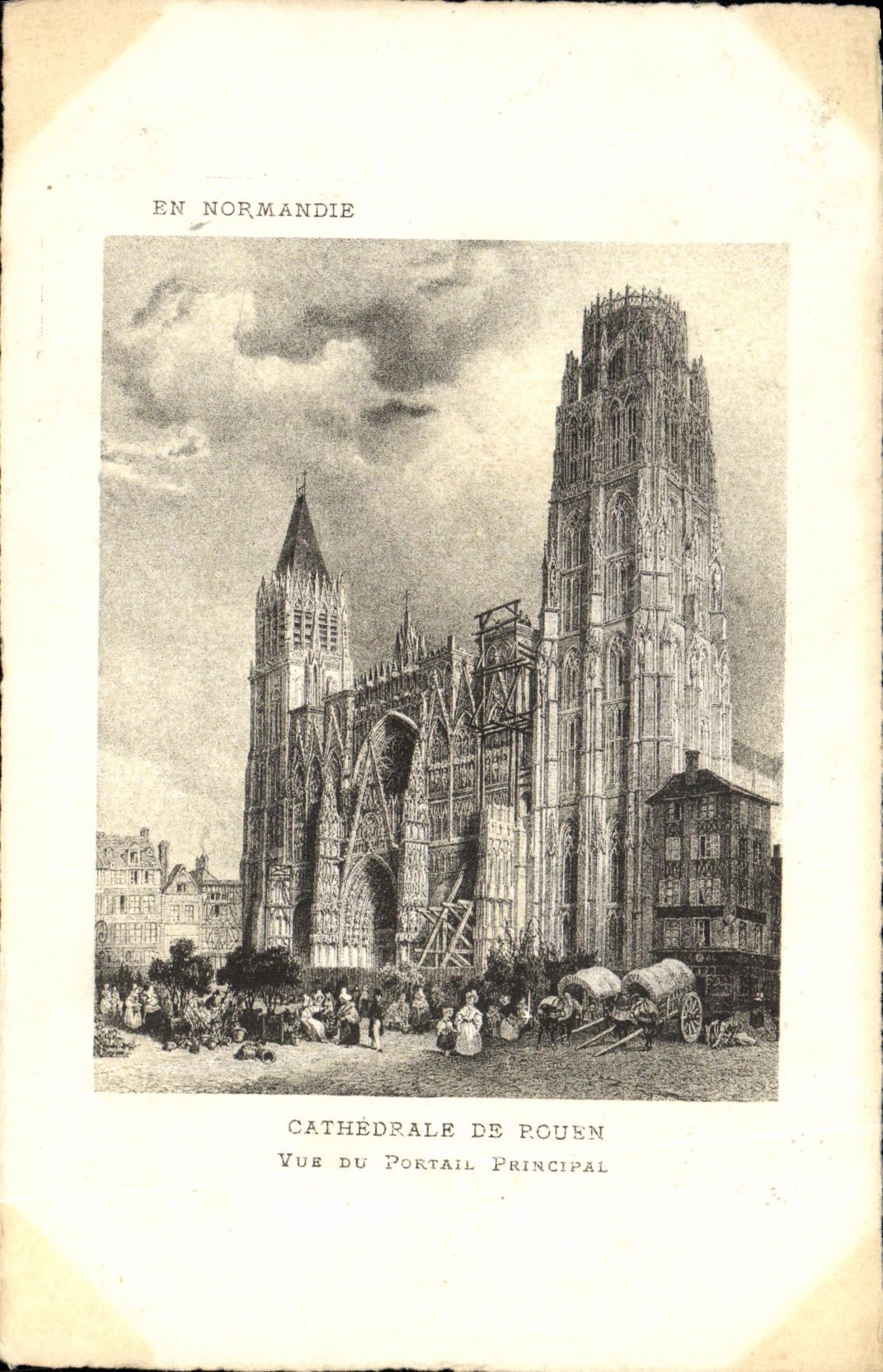 CPA Rouen Cathedrale Vue du portail principal