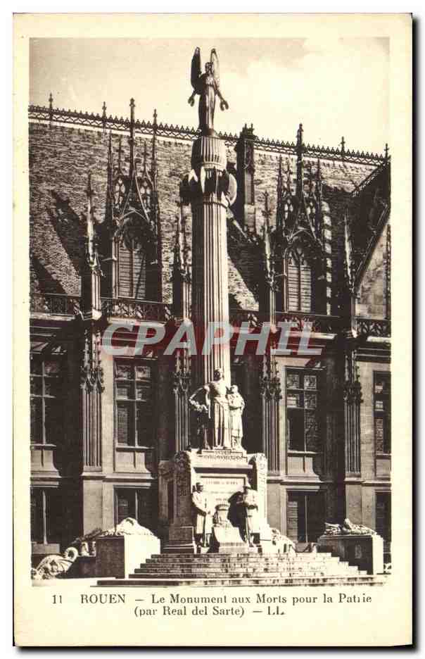 CPA Rouen Le Monument Aux Morts Pour la Patrie Real del sarte