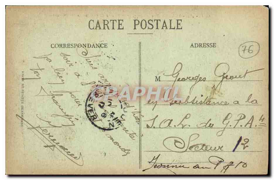 CPA Rouen Vue Generale Prise du Cote de Bonsecours — Verso
