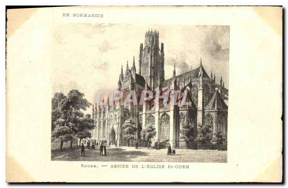 CPA Rouen Abside De L Eglise St Ouen