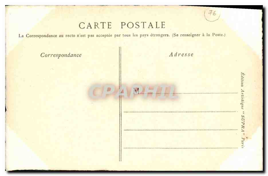 CPA Rouen Abside De L Eglise St Ouen — Verso