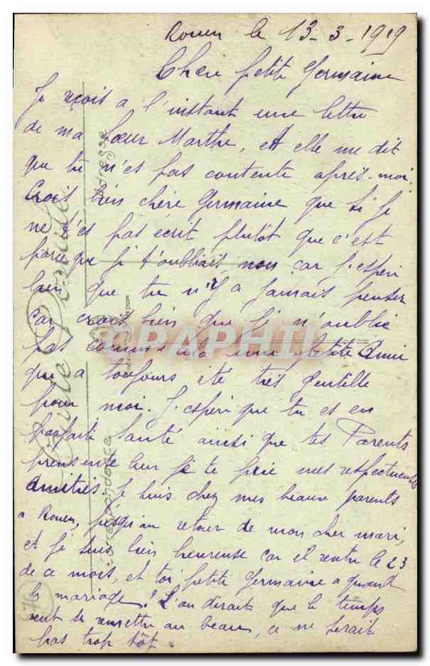 CPA Rouen Vude Generale Prise de la Cote Sainte Catherine  — Rückseite
