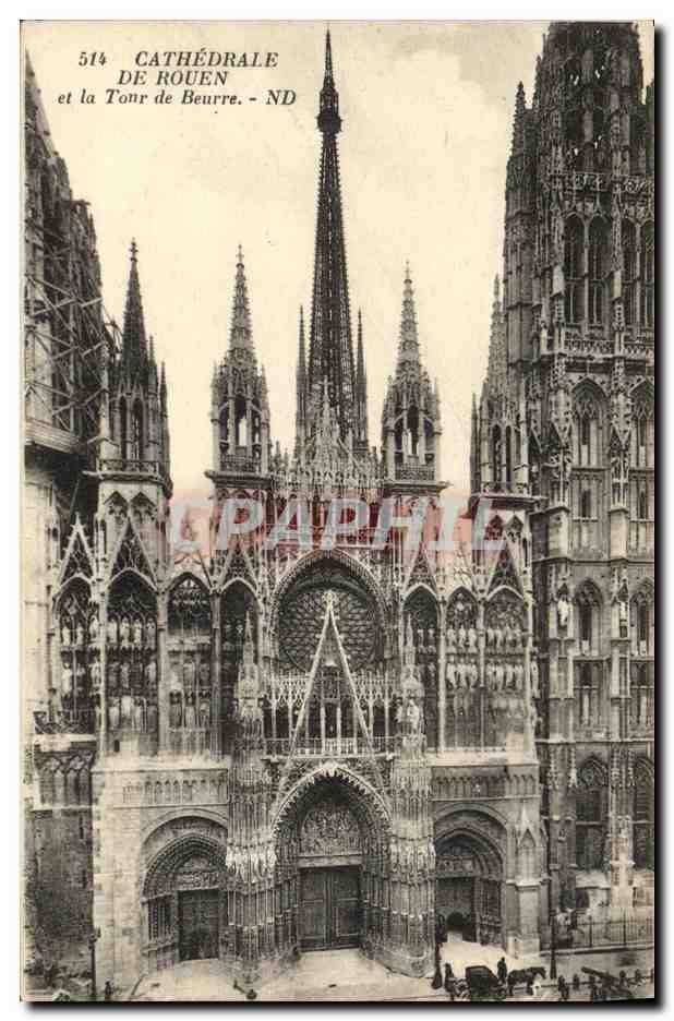 CPA Rouen Cathedrale et la tour du Beurre