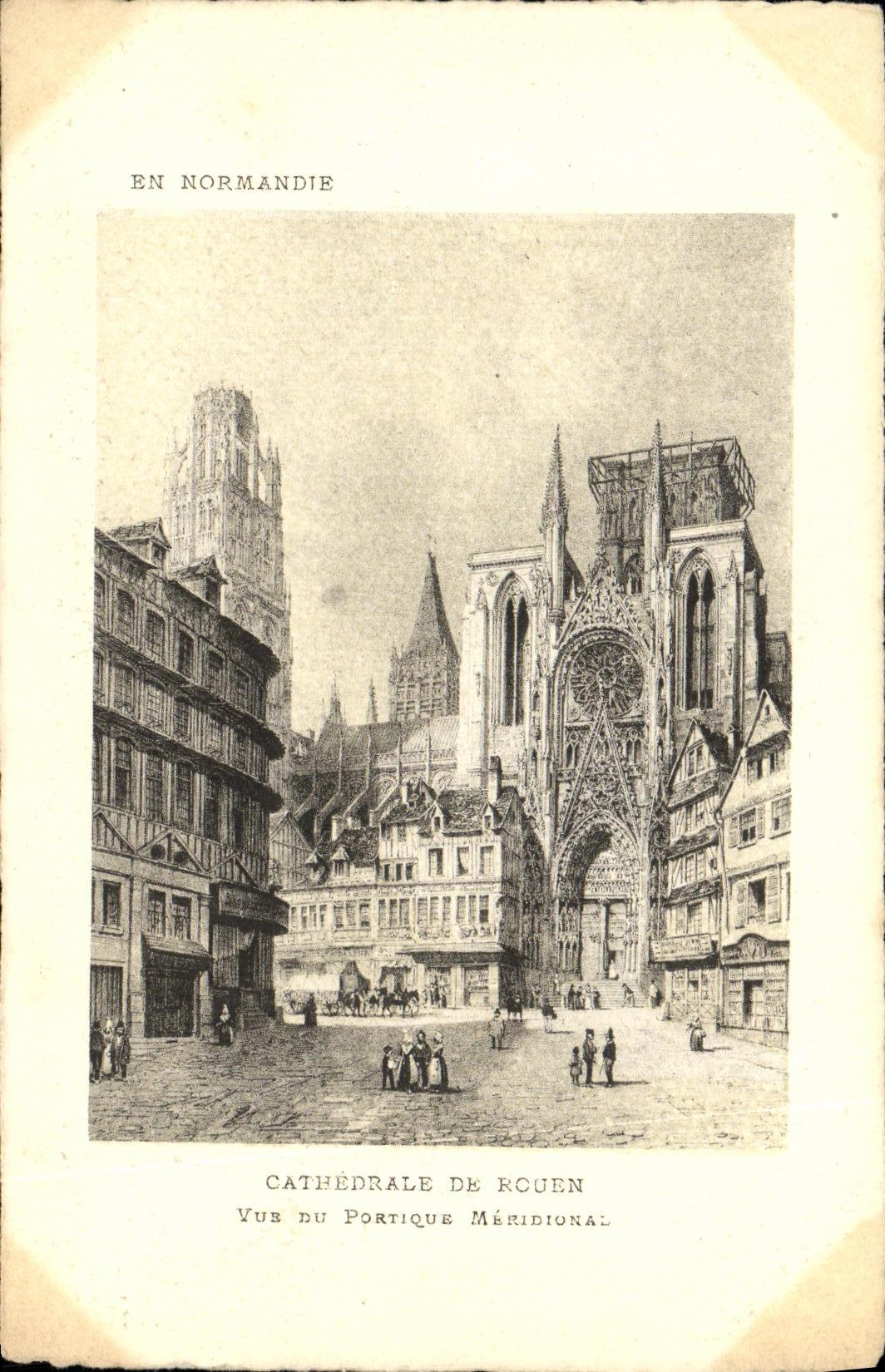 CPA Rouen Cathedrale De Vue Du Portique meridional