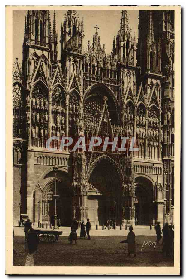 CPA Rouen Facade de la Cathedrale e