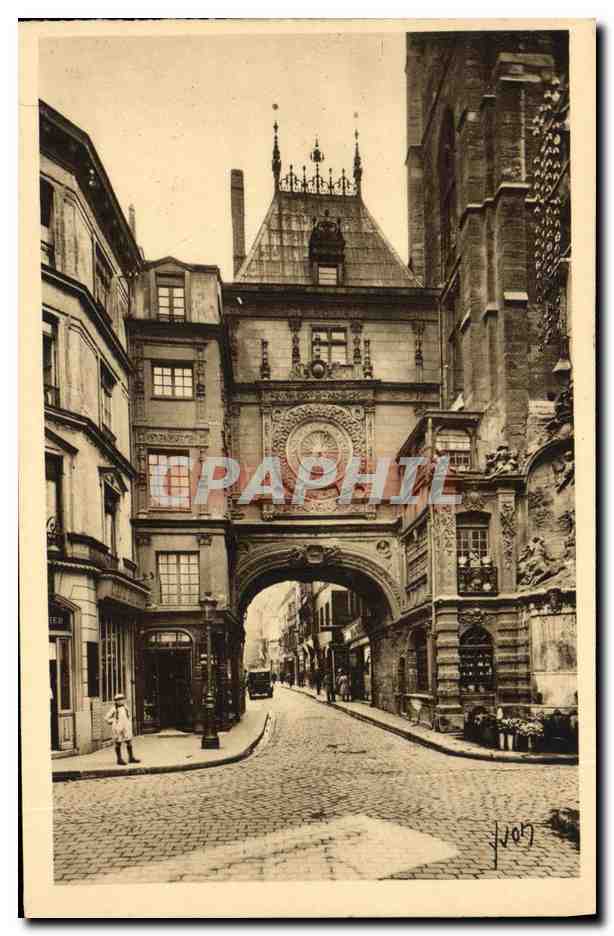 CPA Rouen La Grosse Horloge et la Fontaine