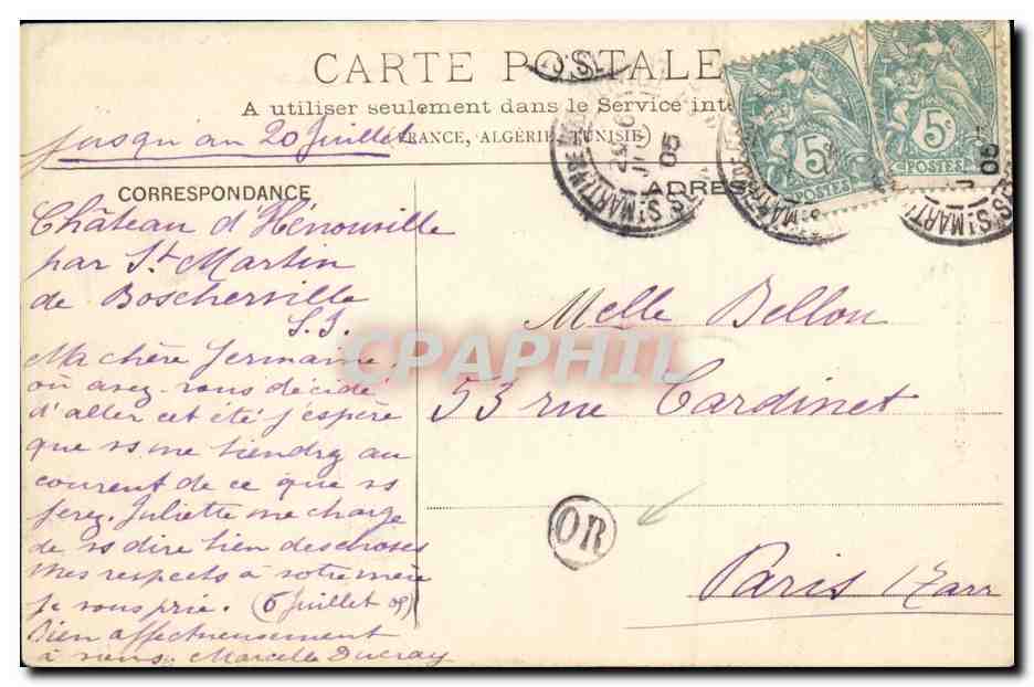 CPA Rouen Tour de Jeanne d Arc — Verso