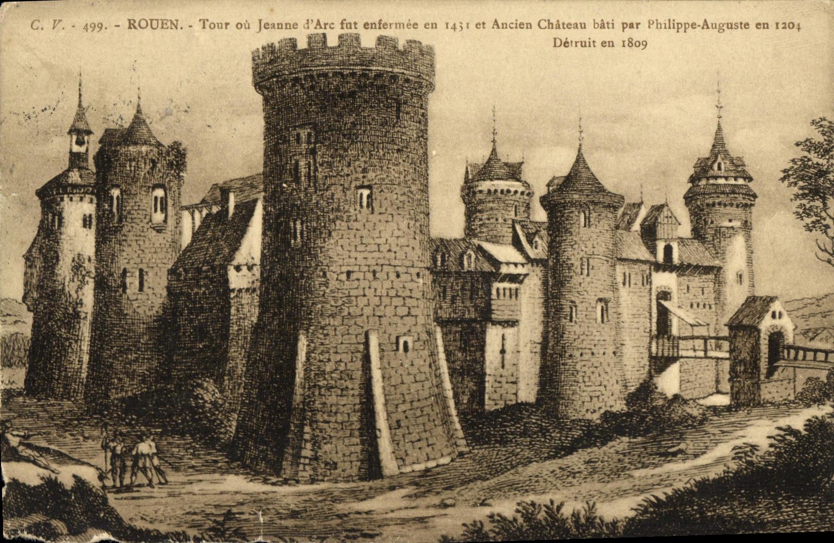 CPA Rouen Tour ou Jeanne d arc fut enfermee en 1431
