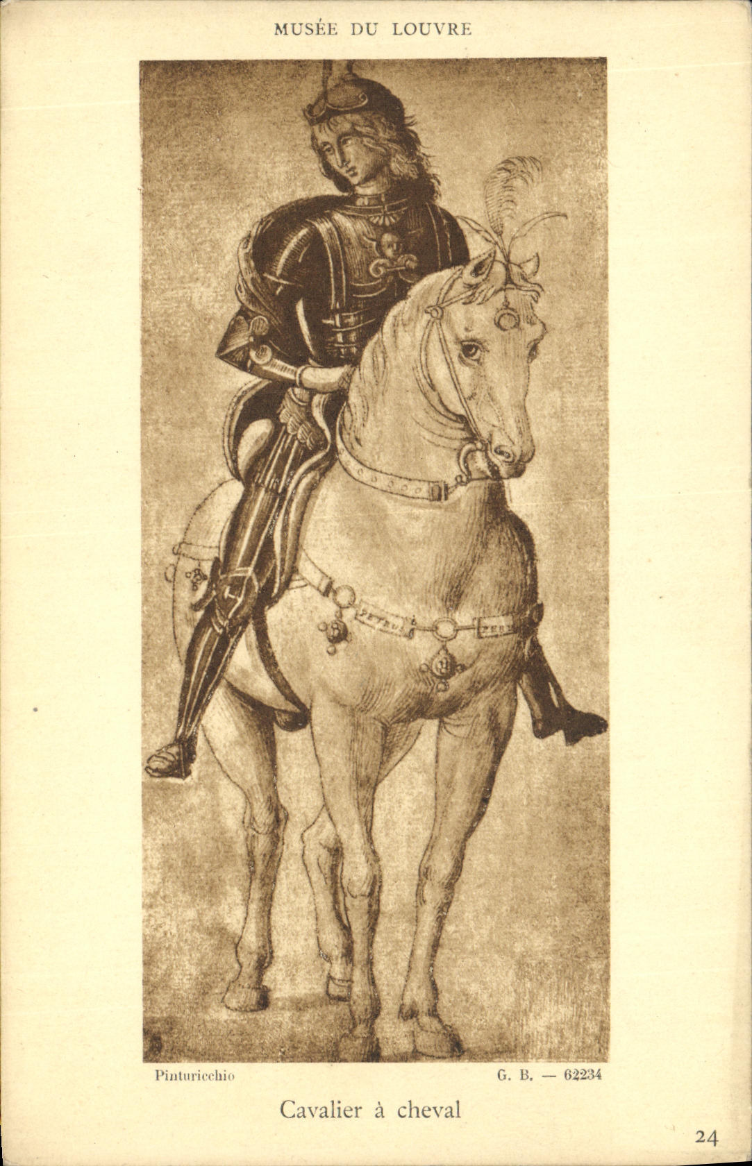 CPA Paris Musee Du Louvre Cavalier a cheval