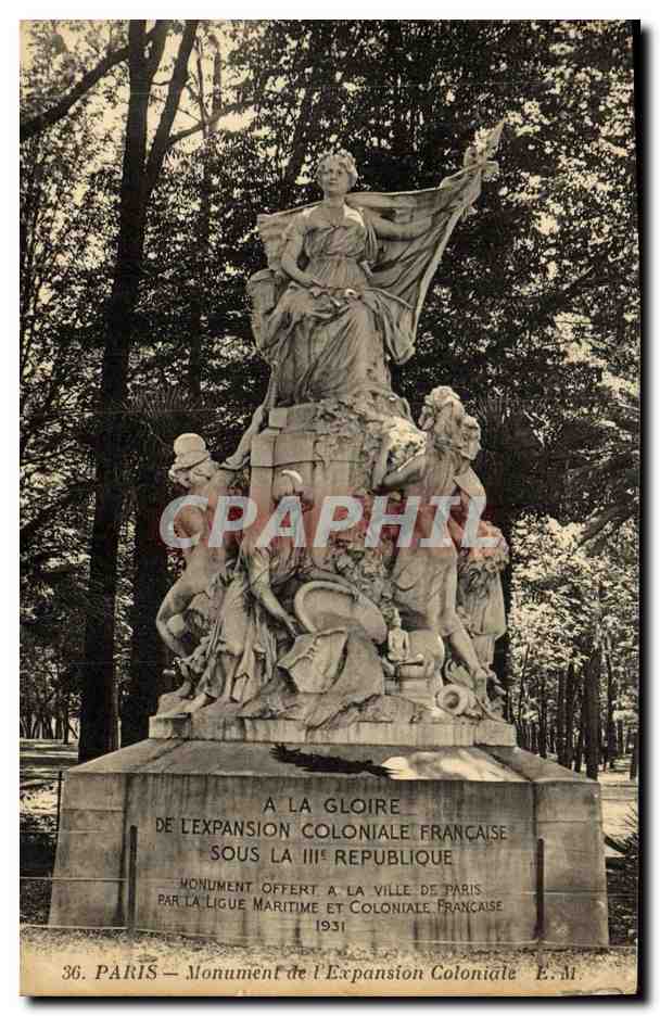 CPA Paris Monument de L Expansion Coloniale