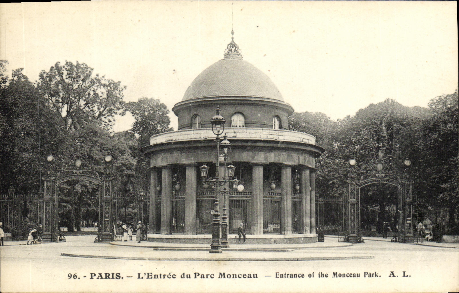 CPA Paris L Entree du Parc Monceau