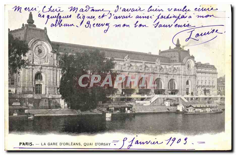 CPA Paris La Gare D Orleans Quai d Orsay