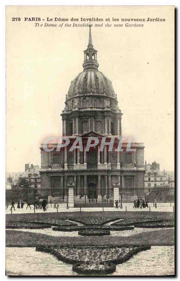 CPA Paris Le Dome des Invlides et les Nouveaux Jardins