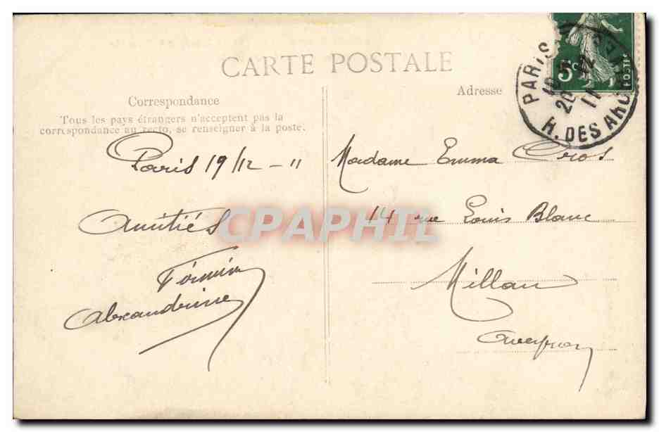 CPA Paris Boulevards Beaumarchais et Richard Lenoir Vus de la colonne de Juillet  — Rückseite